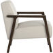 Neymar Linea Light Grey Leather Lounge Chair